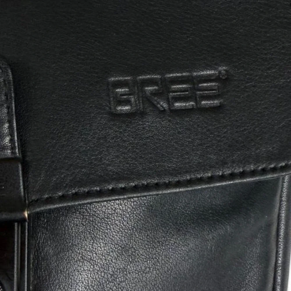 Bree Black Leather Crossbody Bag Adjustable Strap Minimalist Flap Purse Small